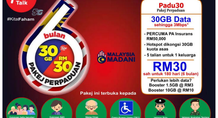 padu 30 tunetalk prepaid